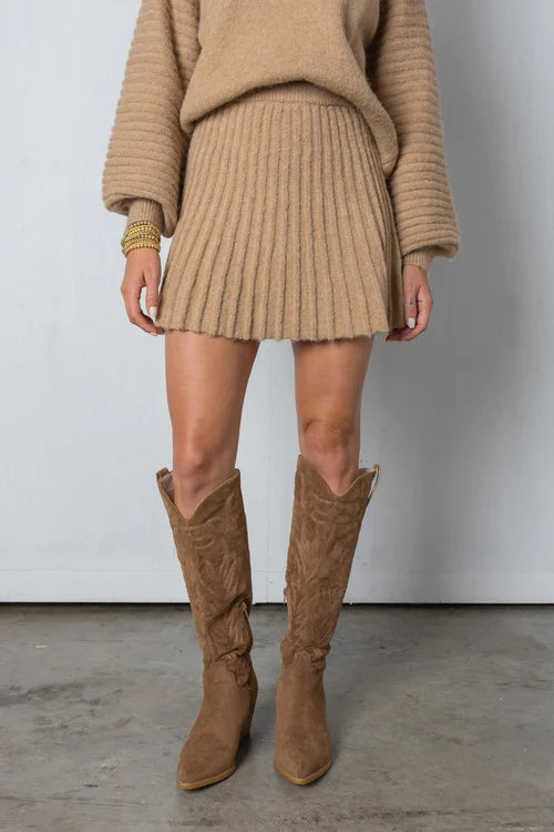 Konf | Pull et jupe plissés élégants nina