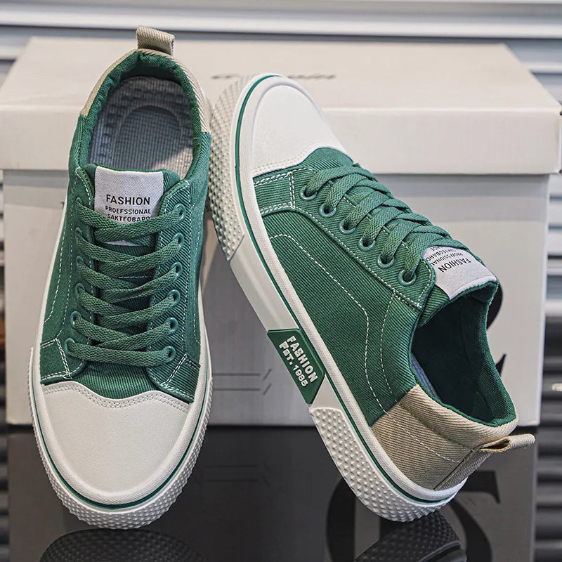 Retroglide • Sneakers en toile avec semelle à motif graphique