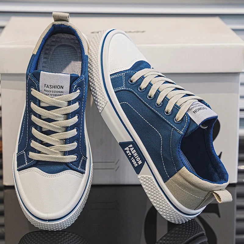 Retroglide • Sneakers en toile avec semelle à motif graphique
