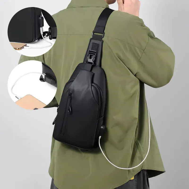SyncPack™ – Sac bandoulière imperméable avec port USB