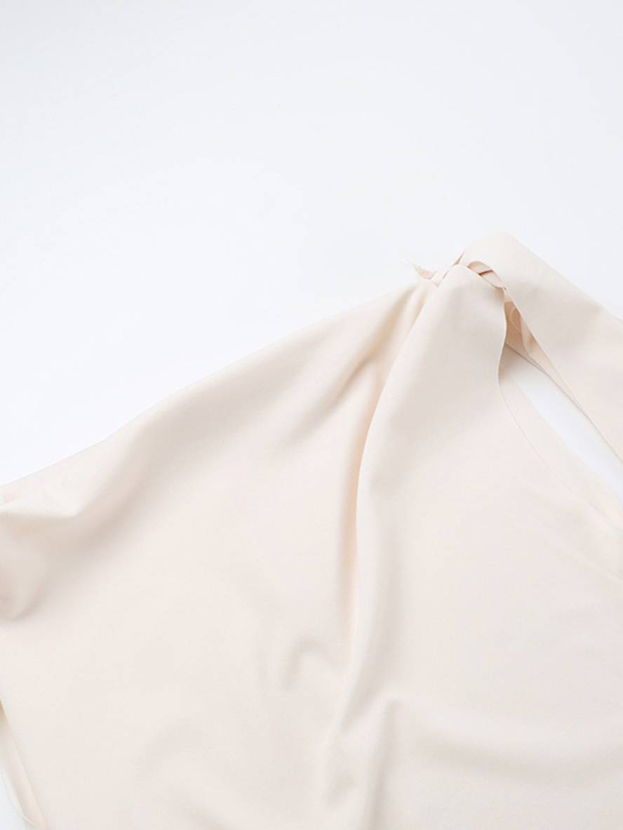 robe longue moulante unicolore une épaule sans manches femme élégant de soirée | KONF