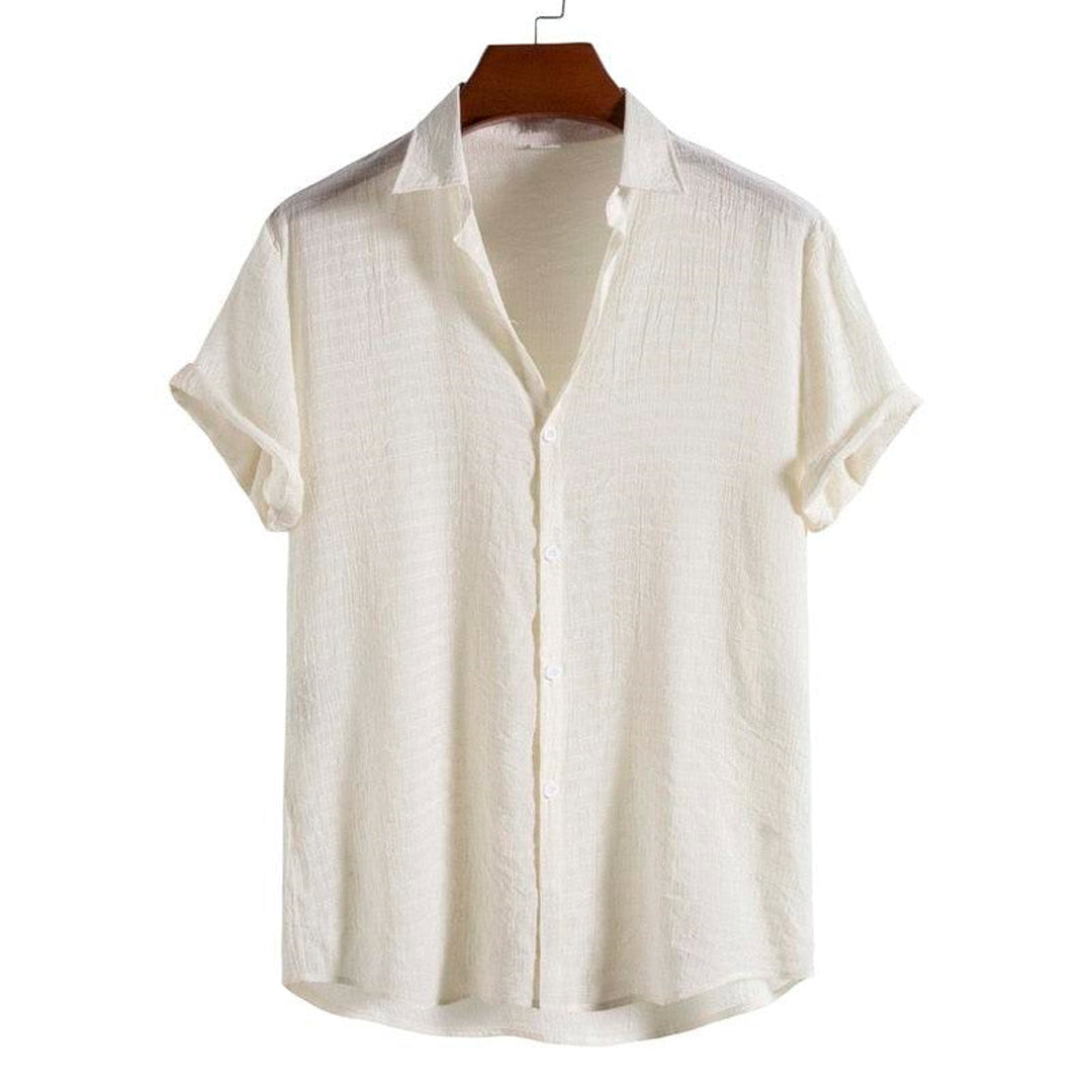 Chemise manches courtes Playa Off White | KONF