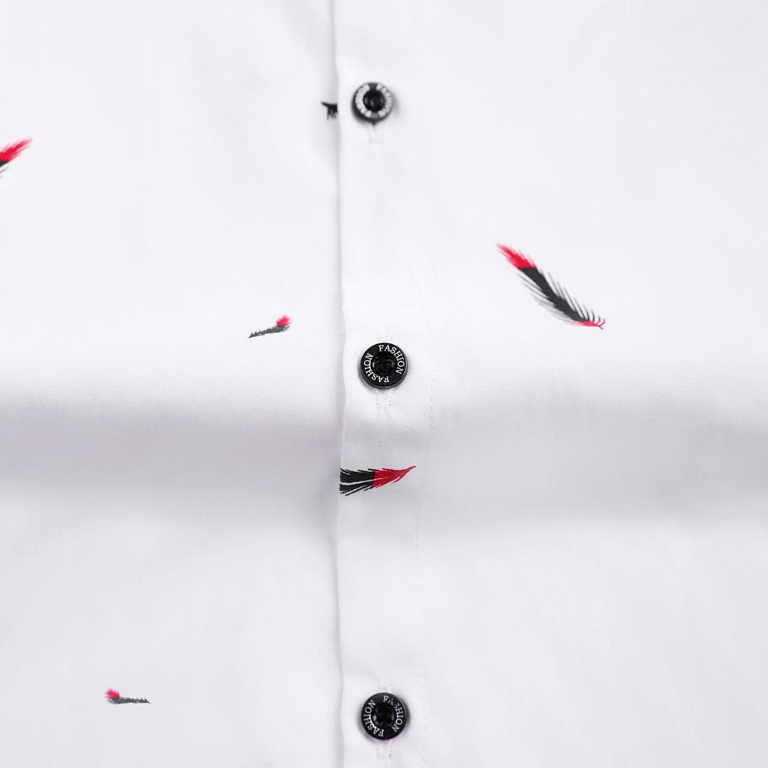 Chemise manches courtes Estampada Feathers | KONF