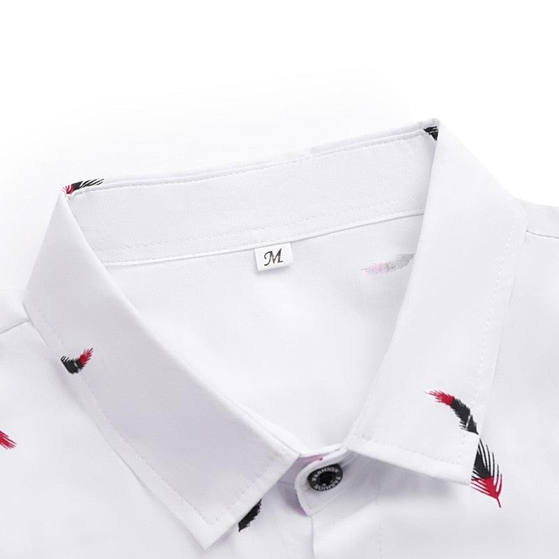 Chemise manches courtes Estampada Feathers | KONF