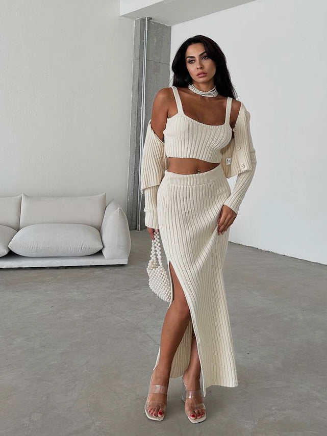 Konf | Ensemble trois pièces en maille camis