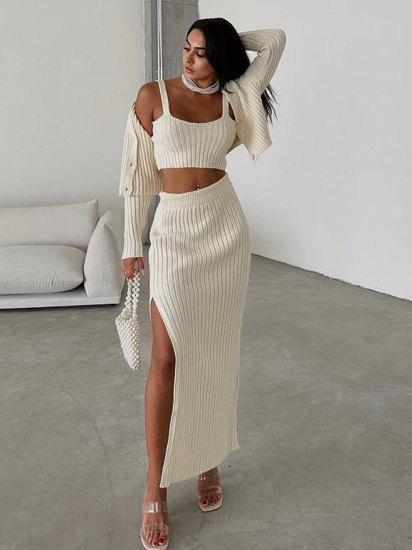 Konf | Ensemble trois pièces en maille camis