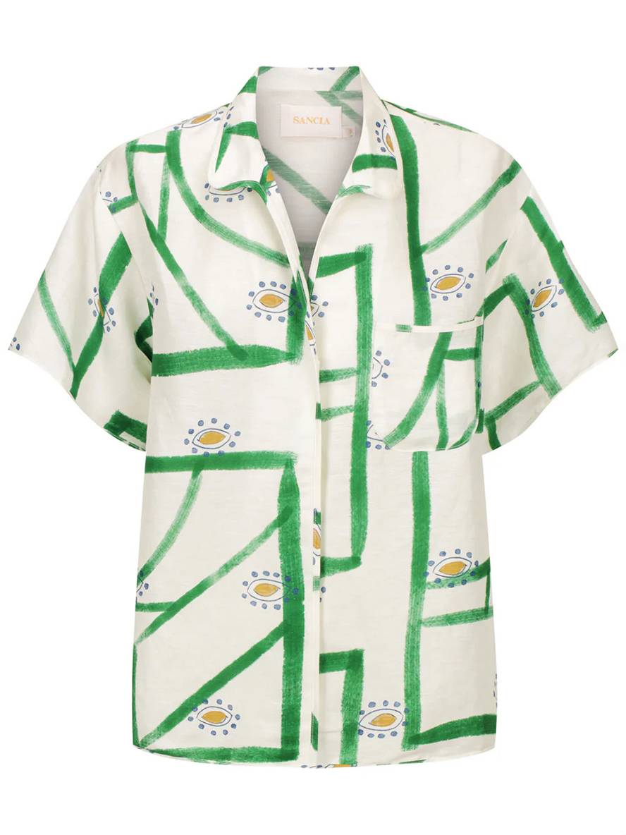 ensemble tenue imprimé à fleurie boutonnage col chemise manches courtes femme décontracté ample casual deux pièces | KONF