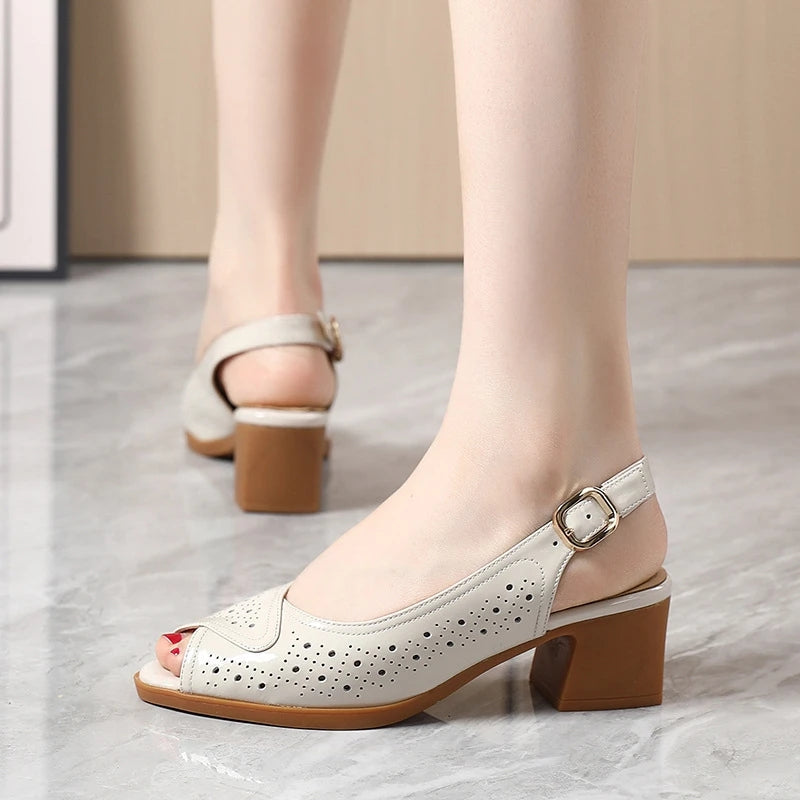 Sandale Femme De Cuir Trina Konf