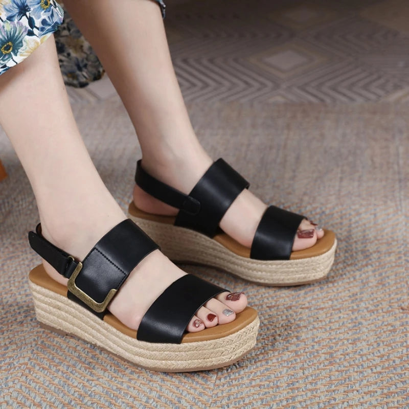 Sandale Femme De Cuir Luquis Konf