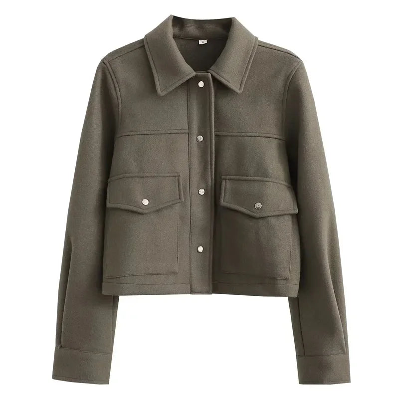 Konf | Manteau court en laine avec boutons