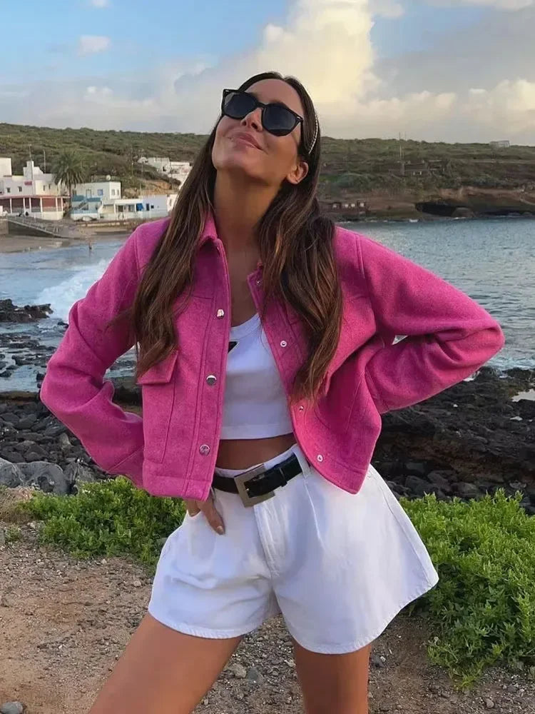 Konf | Manteau court en laine avec boutons