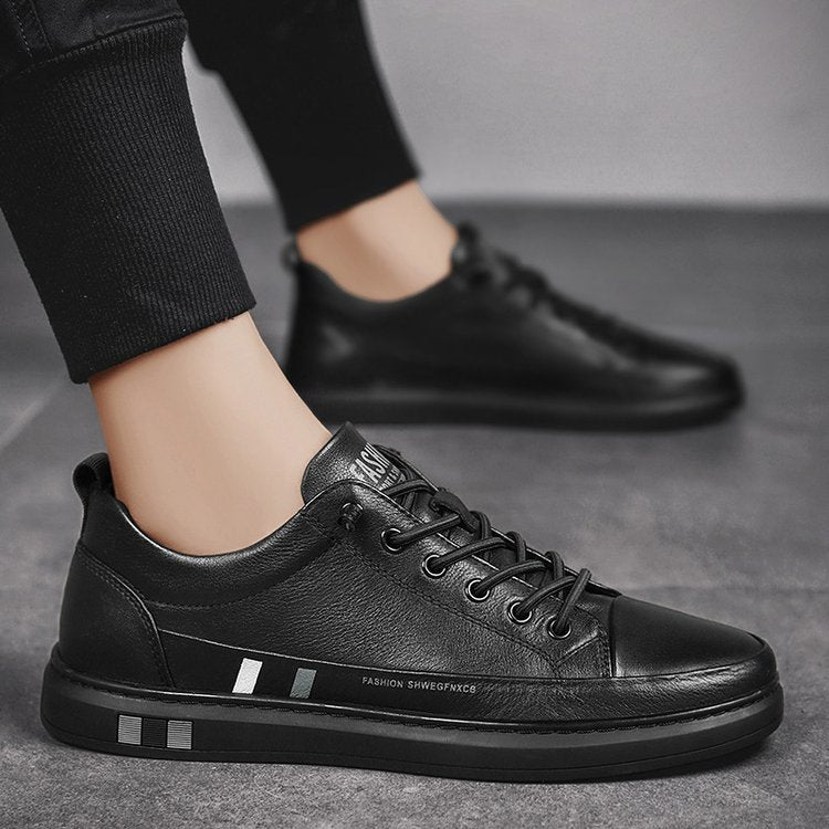 Baskets En Cuir Véritable Pour Homme - Chaussures Légères Décontractées Et élégantes, Style Casual Smart