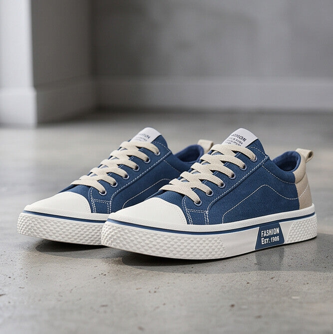 Retroglide • Sneakers en toile avec semelle à motif graphique