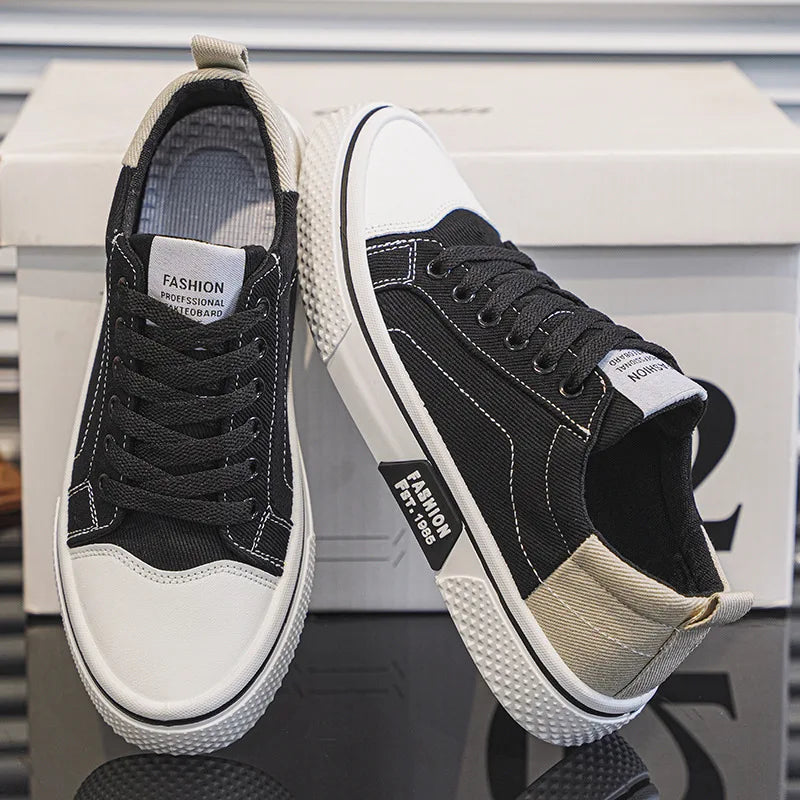 Retroglide • Sneakers en toile avec semelle à motif graphique