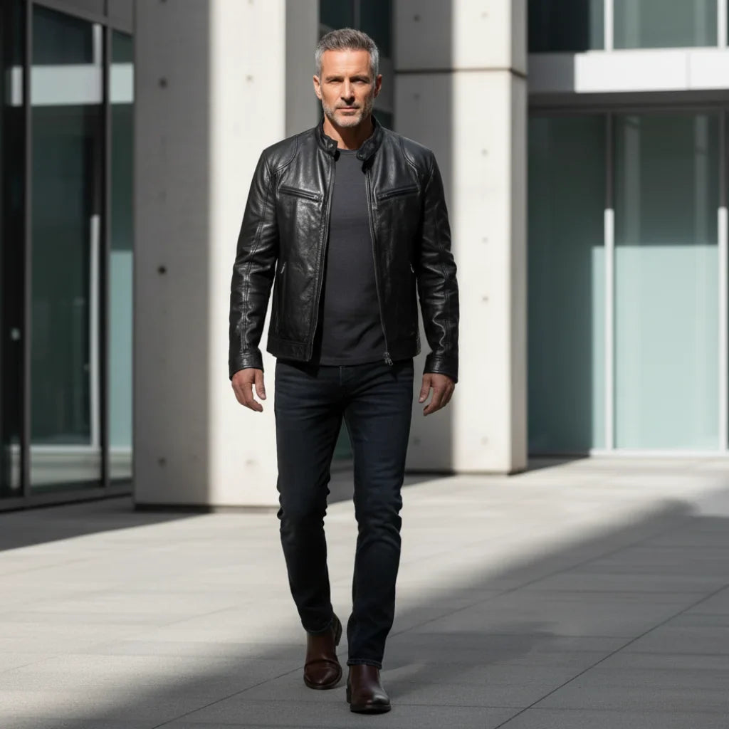 Veste en Cuir pour Homme Trenton • Konf