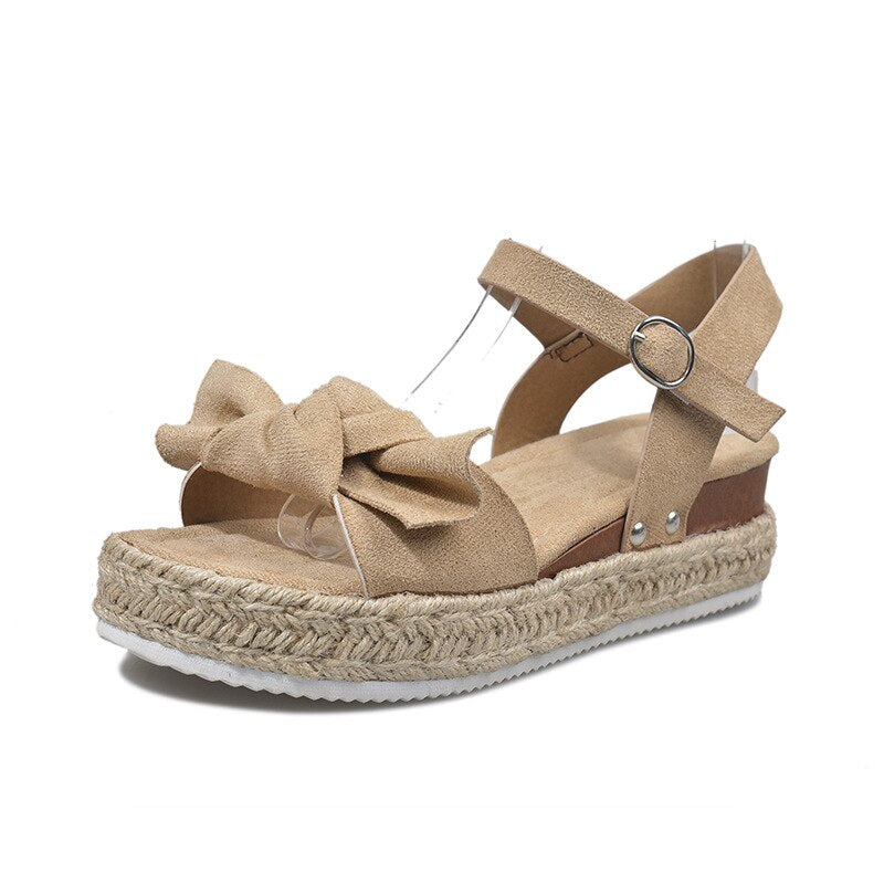 Sandale Femme Anabela Leopard Konf