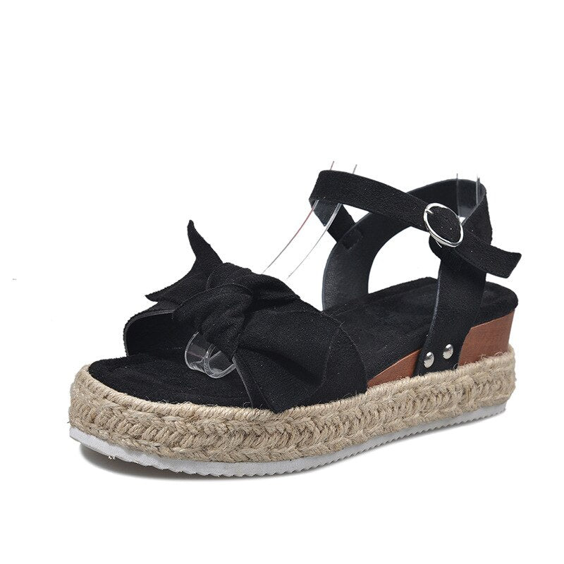Sandale Femme Anabela Leopard Konf