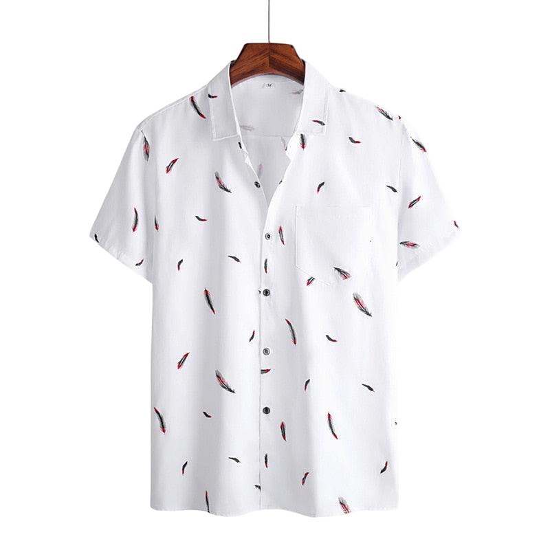 Chemise manches courtes Estampada Feathers | KONF