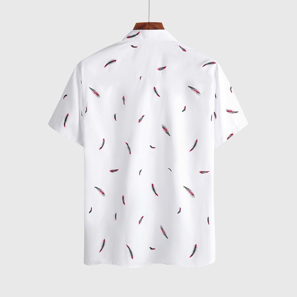 Chemise manches courtes Estampada Feathers | KONF